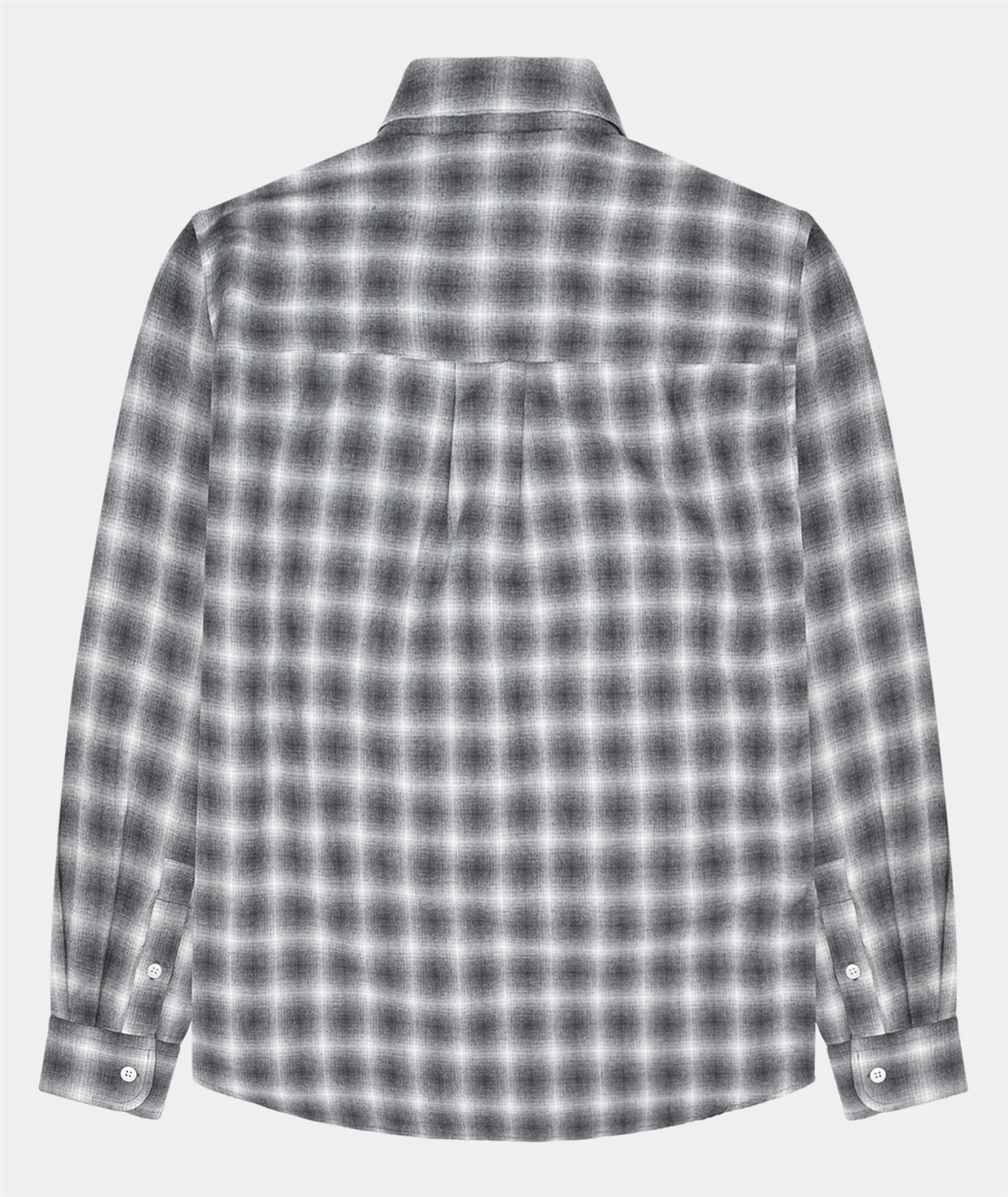 Relaxed LS Button Down Shirt - Flannel Grey Check