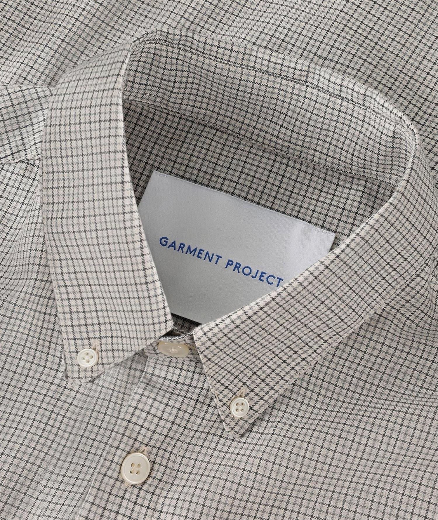 Relaxed LS Button Down Shirt - Bone/Grey Check