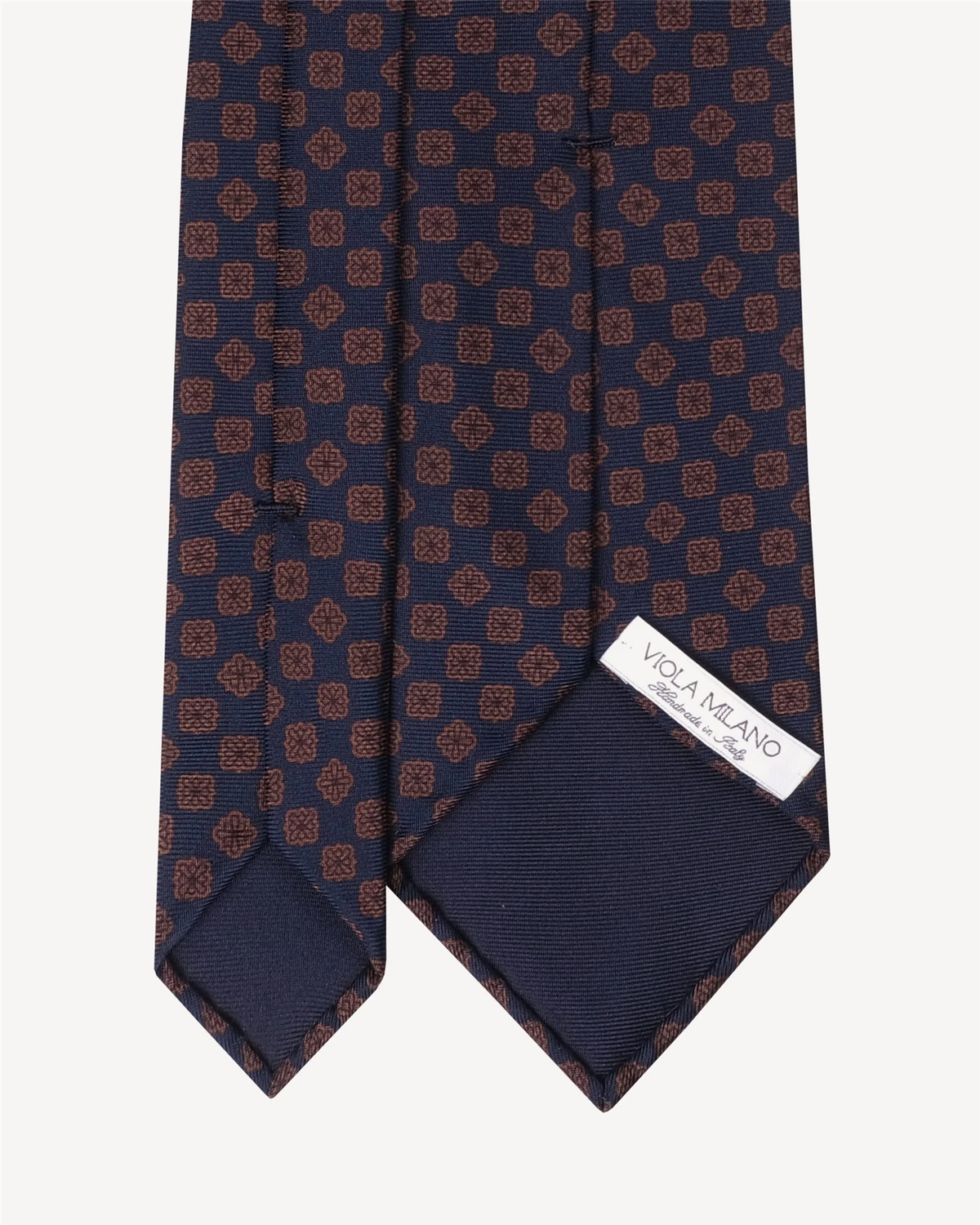 Floral Pattern Handprinted Silk Tie