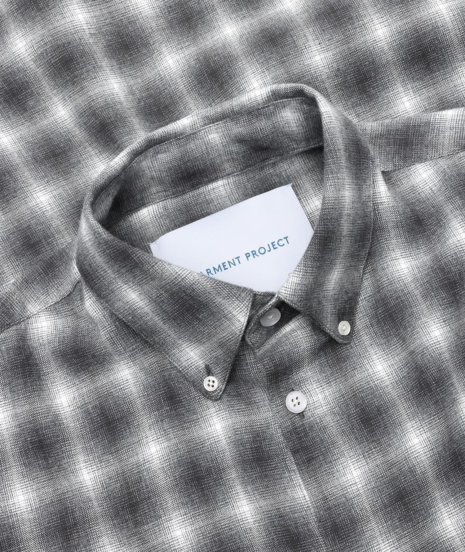 Relaxed LS Button Down Shirt - Flannel Grey Check