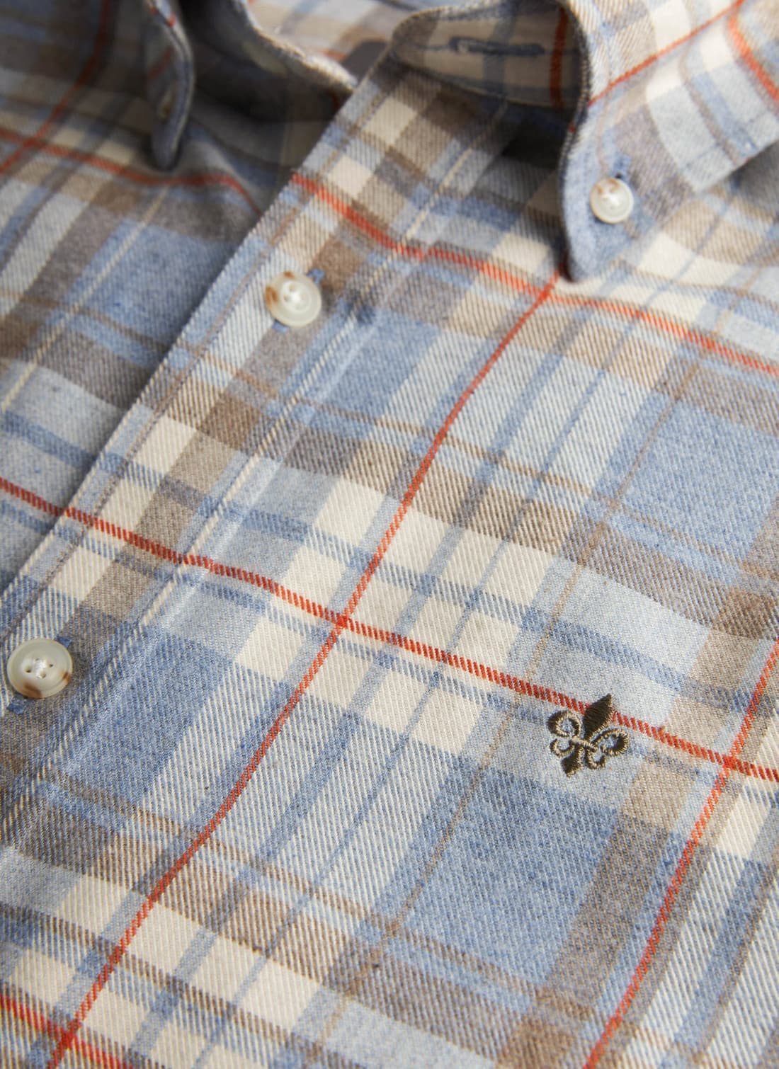 Happy Flannel Check Shirt-Classic Fit