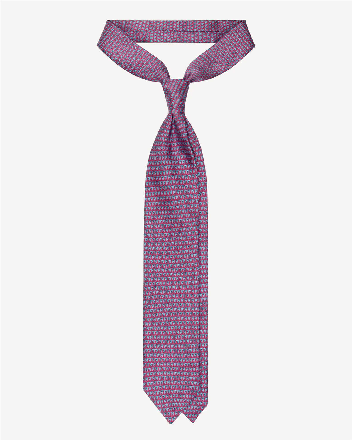 Animal Printed Selftipped Silk Tie