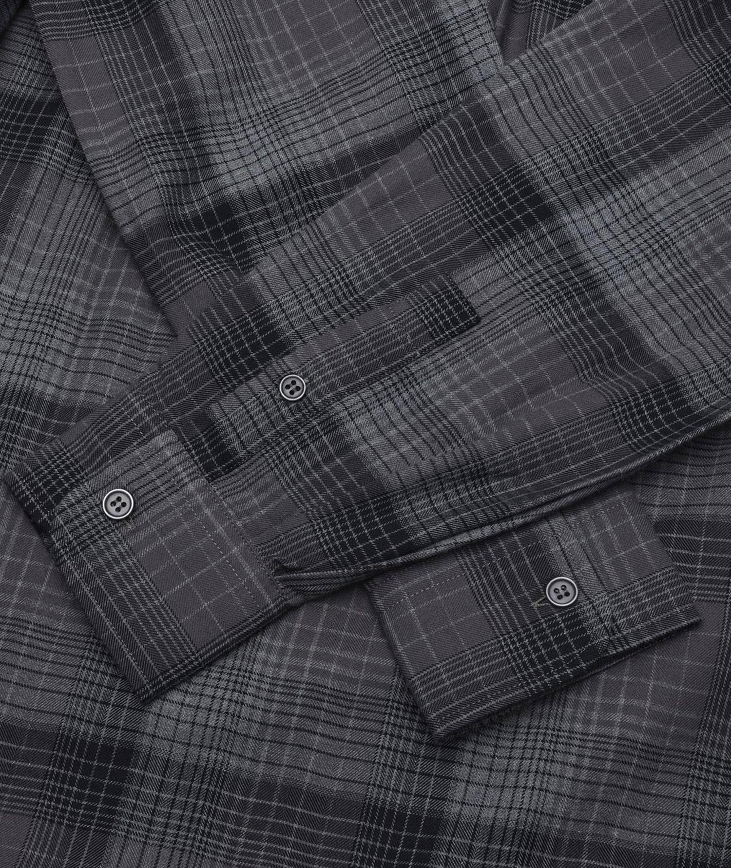 Relaxed LS Shirt - Flannel Charcoal Check