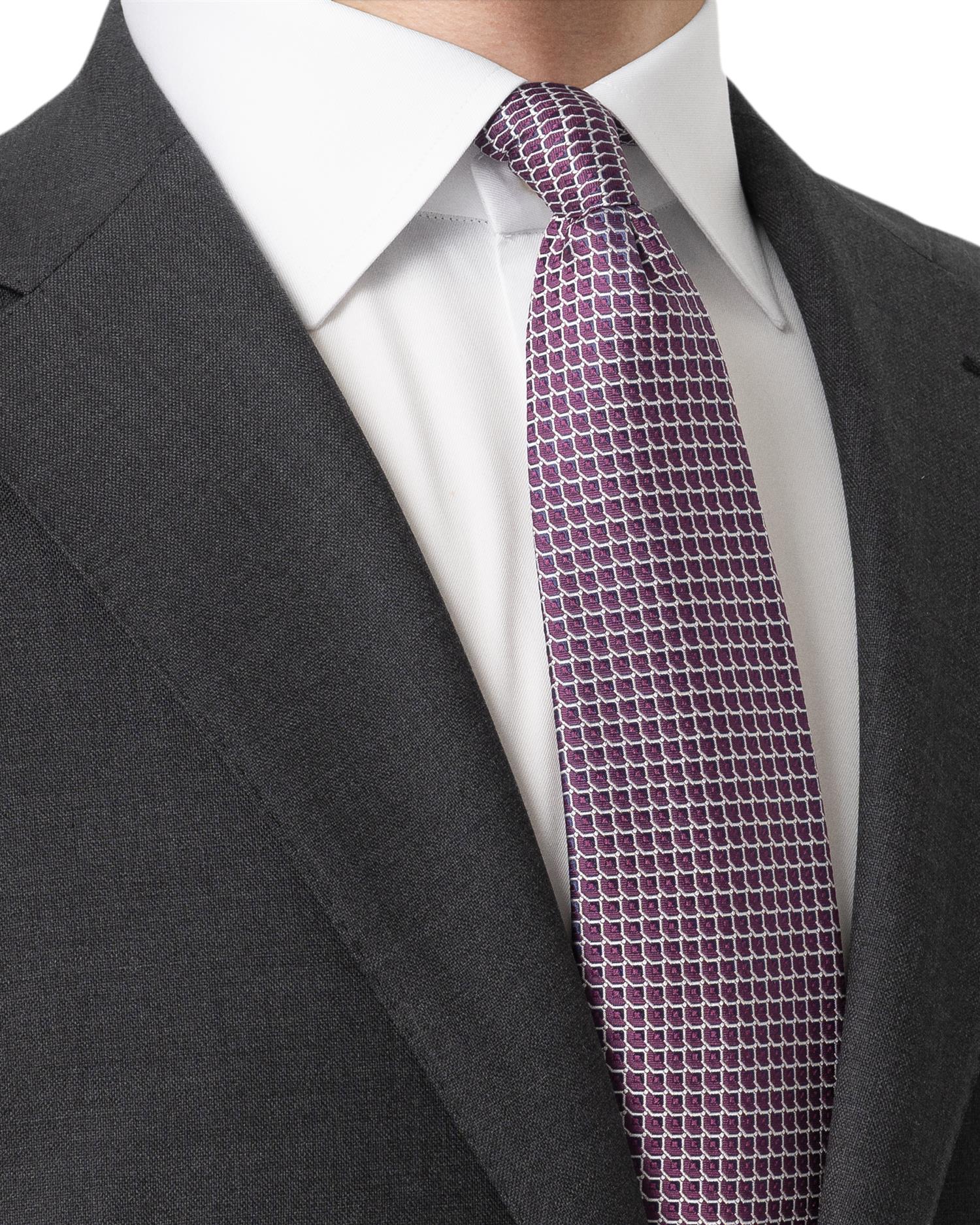 Geometric Woven Silk Tie