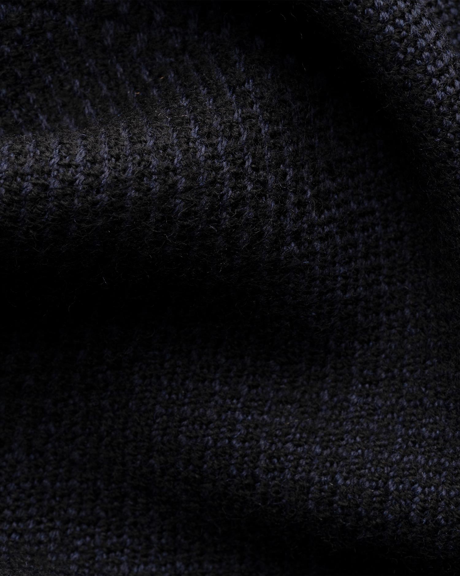 Navy blue Patchwork Merino Wool Scarf