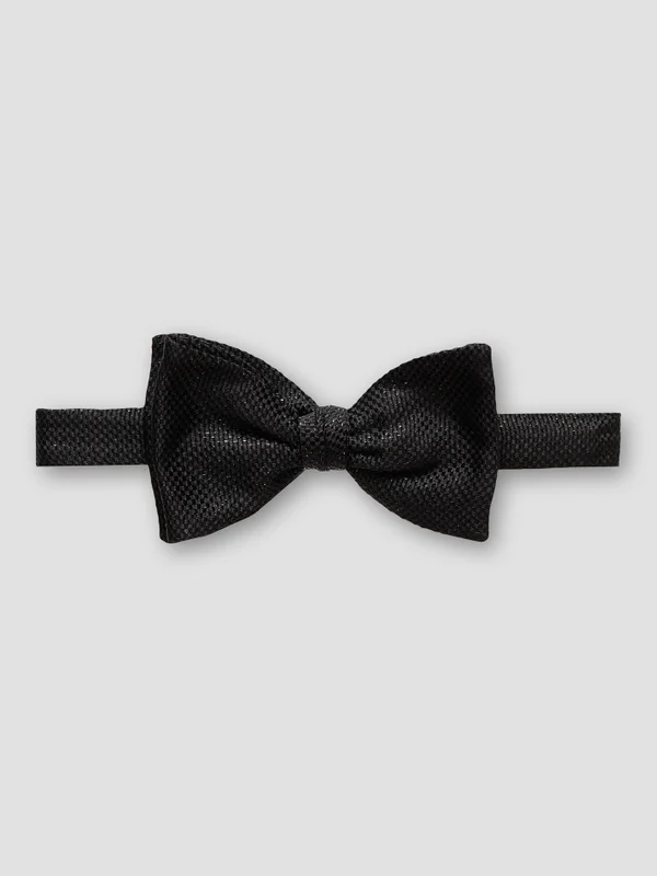 Black Silk Bow Tie - Ready Tied