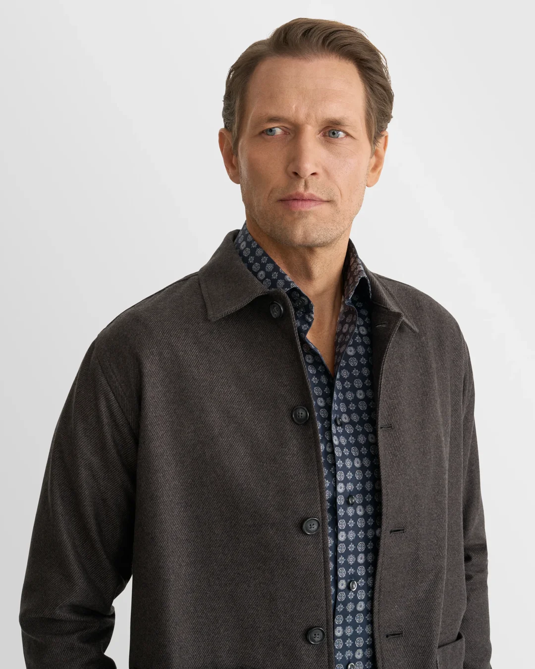 Navy blue Geometric Signature Twill Shirt