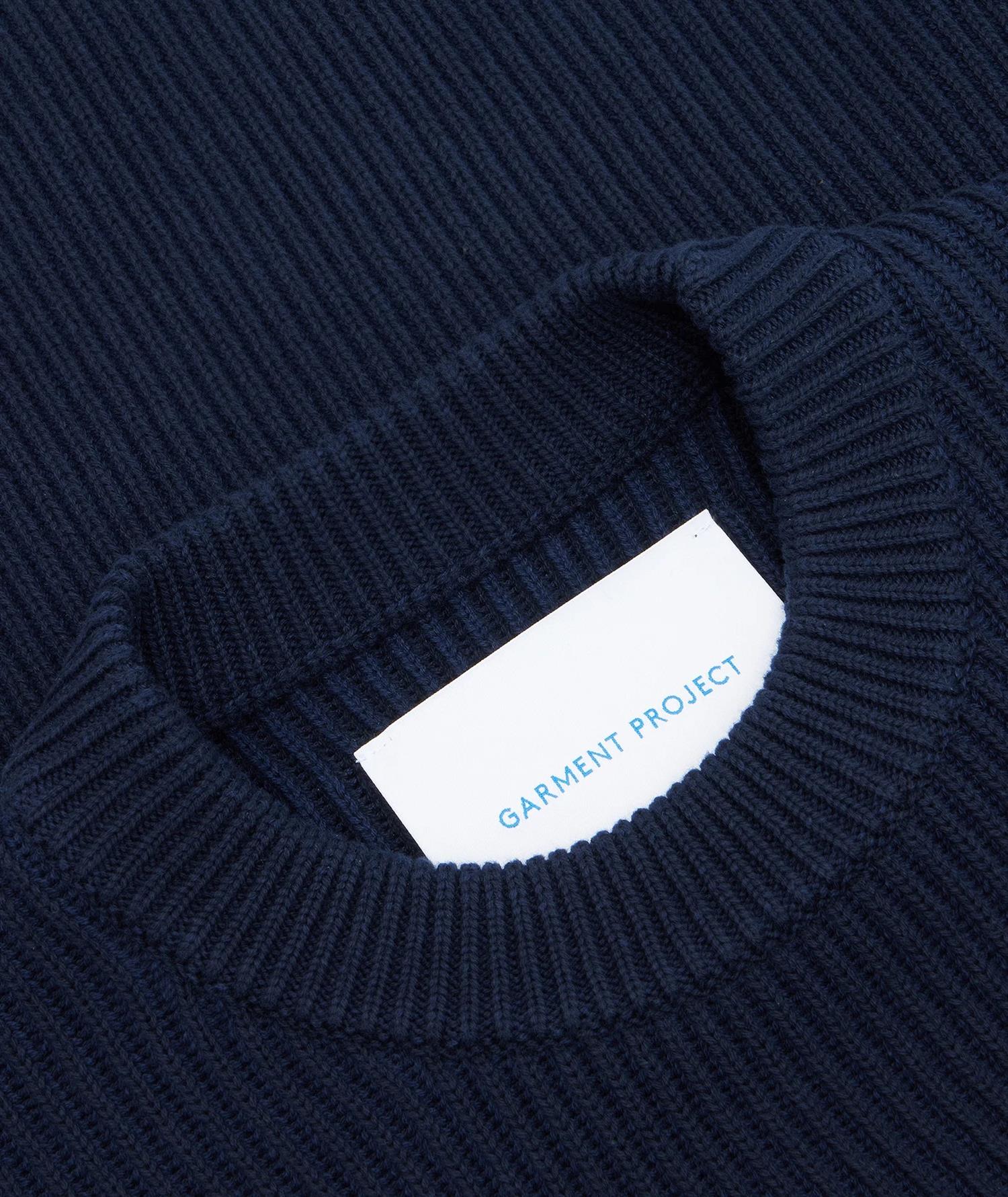 Boxy Cotton Knit - Navy