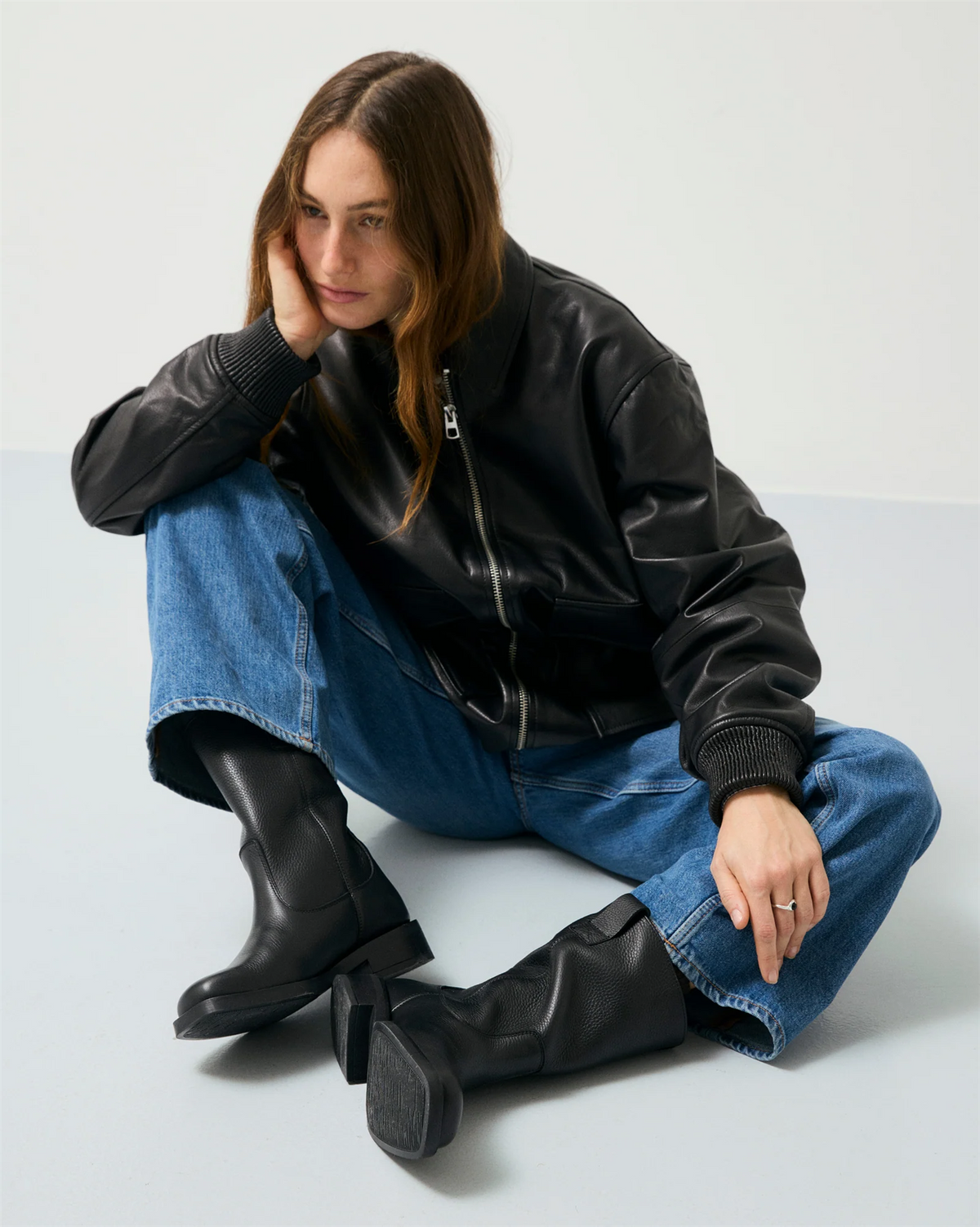 Tali Boot - Black Tumbled Leather