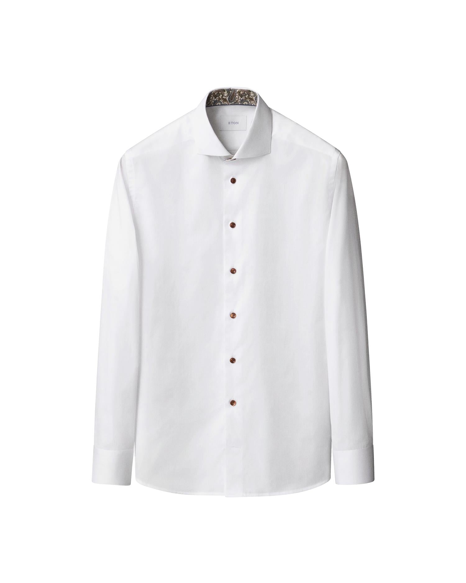 White Paisley Effect Signature Twill Shirt