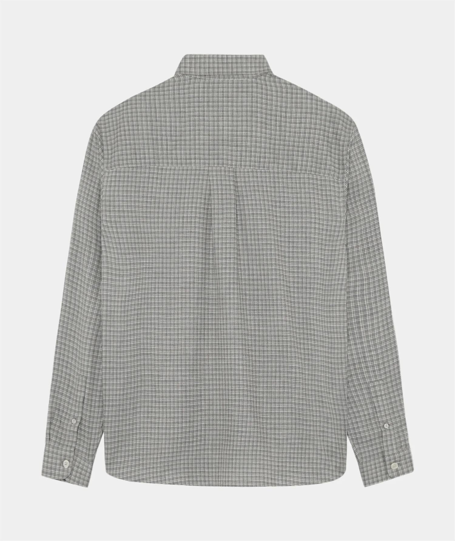 Relaxed LS Button Down Shirt - Grey Check