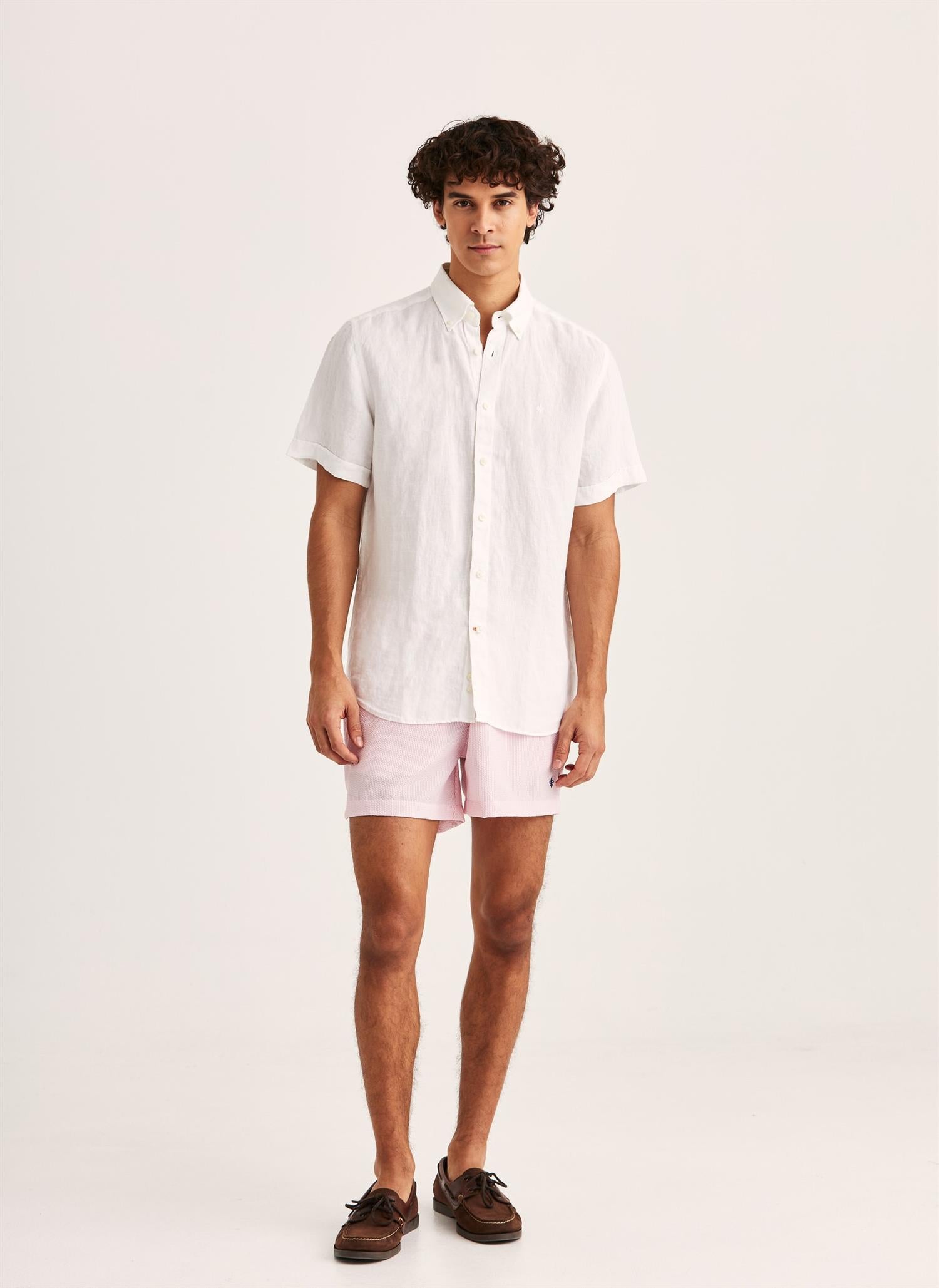 Douglas Linen SS Shirt-Classic Fit