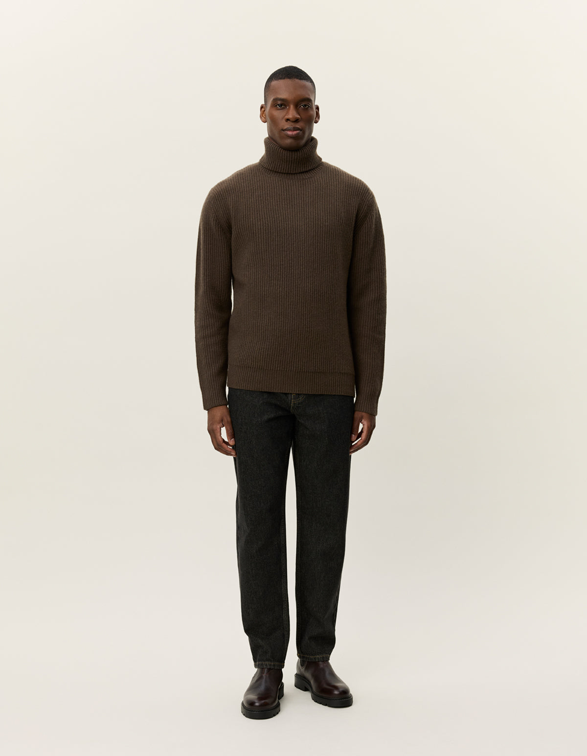 Eddie Wool Rib Rollneck Knit