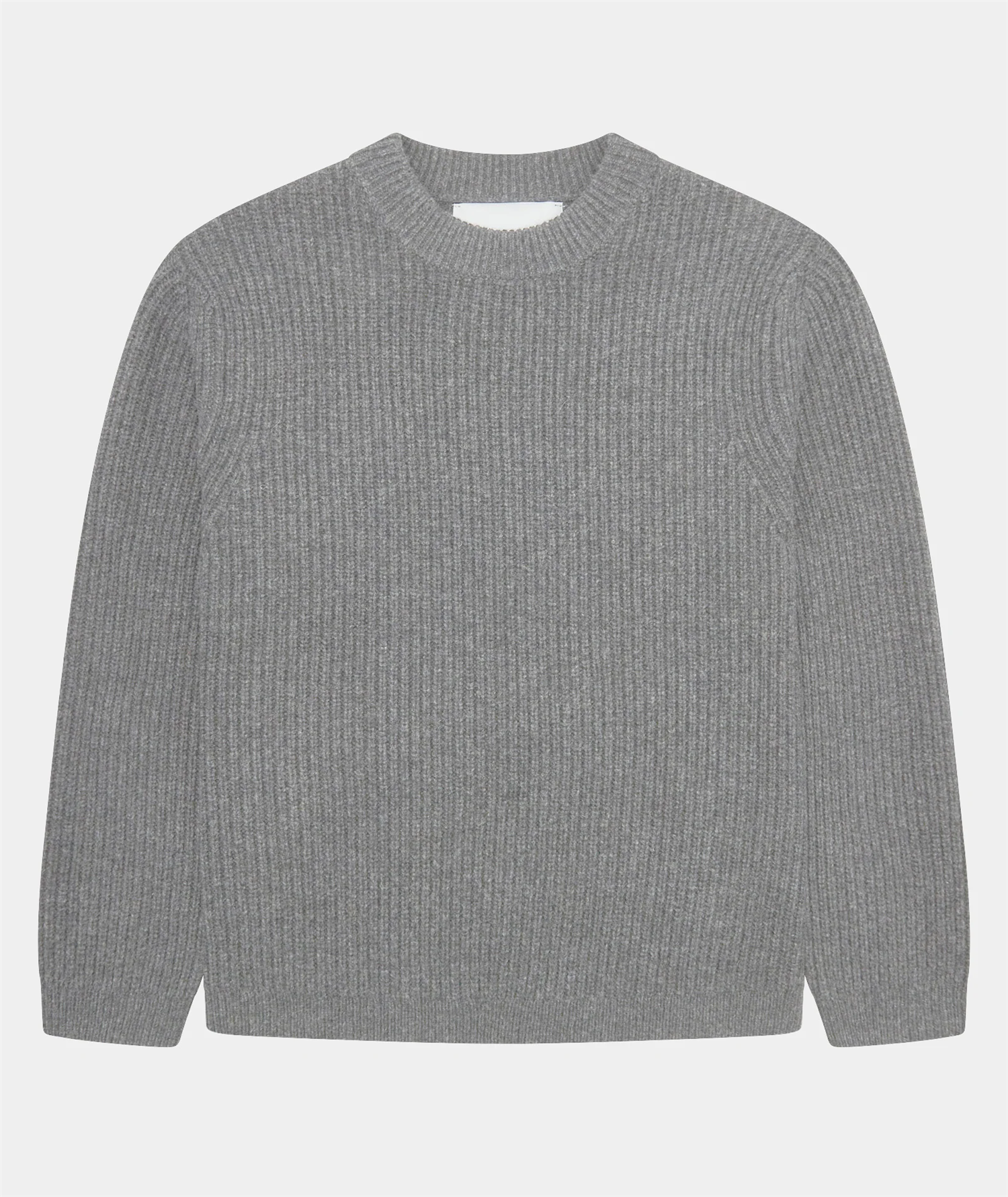 Boxy Wool Knit - Light Grey Melange