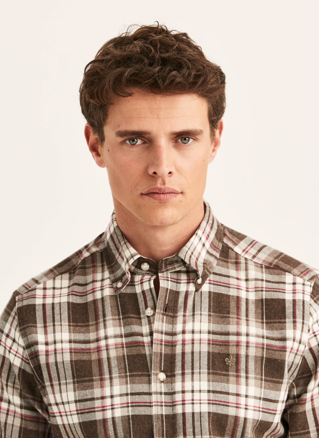 Happy Flannel Check Shirt-Classic Fit