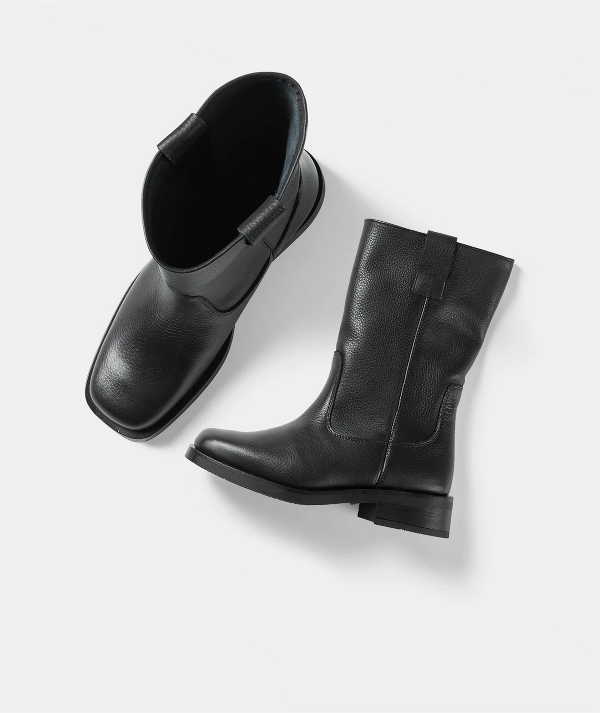 Tali Boot - Black Tumbled Leather