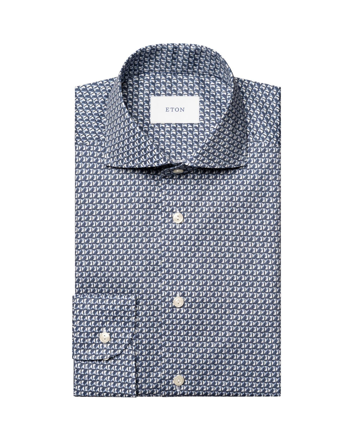Dark blue Geometric Signature Twill Shirt