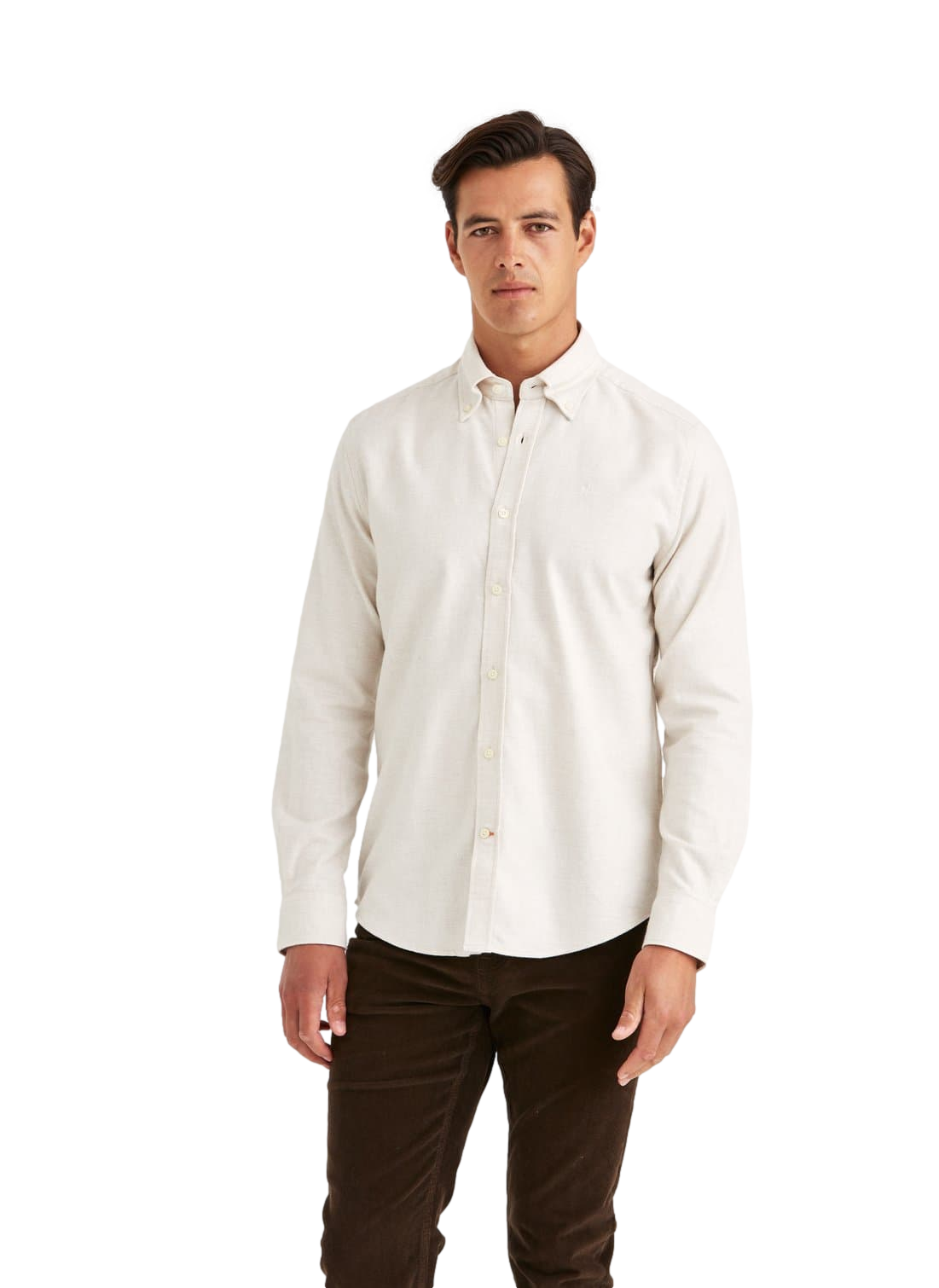 Twill Flannel Shirt-Slim Fit