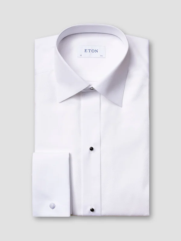 Contemporary Fit Pique Bib Front Tux Shit