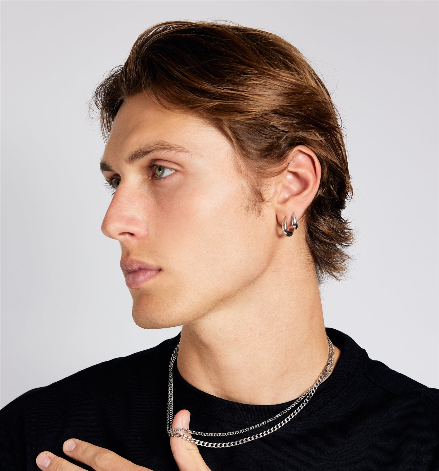 Store Firenze Hoops med diamanter