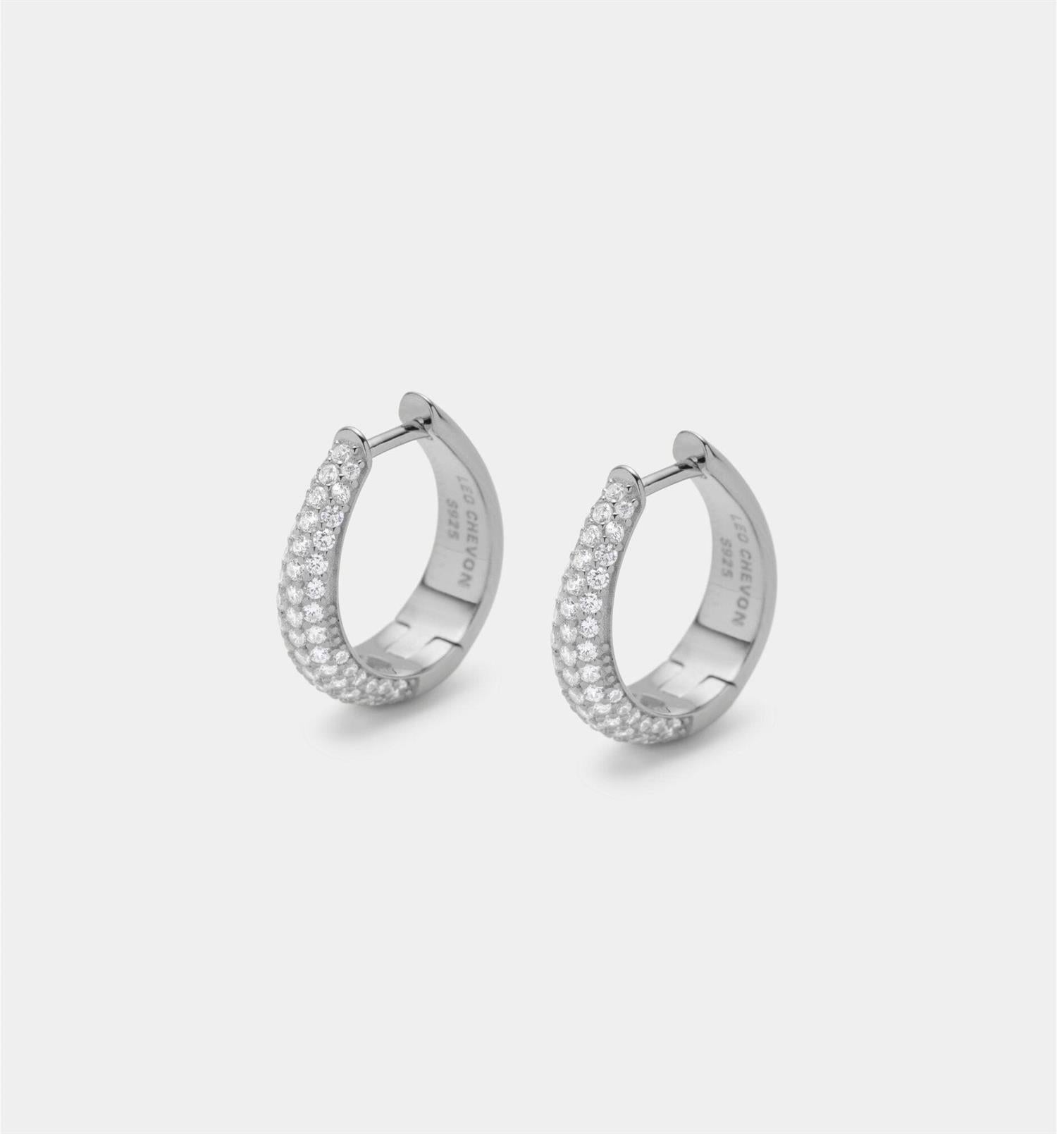 Store Firenze Hoops med diamanter
