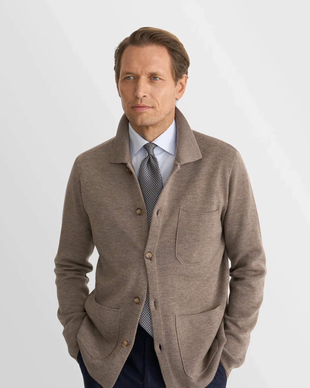 Light blue Check Twill Shirt