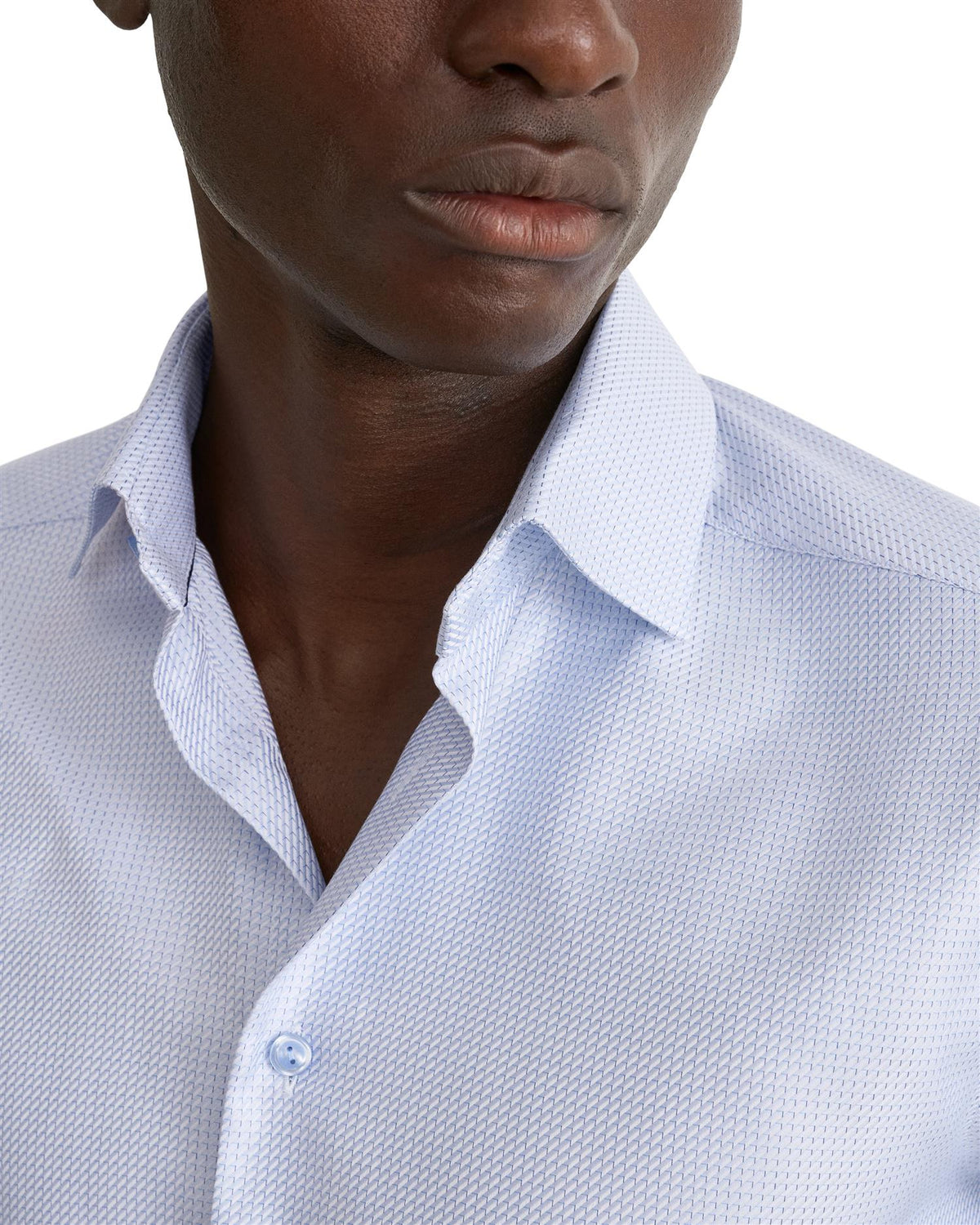 Light blue Micro Check King Twill Shirt