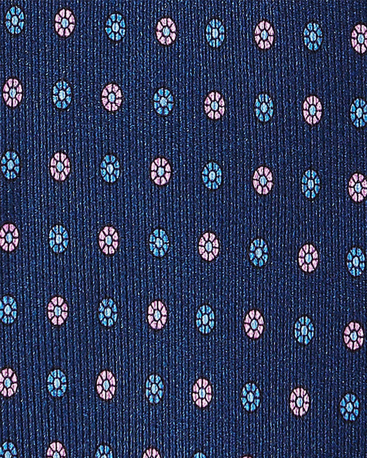 Floral Pattern Selftipped Silk Tie