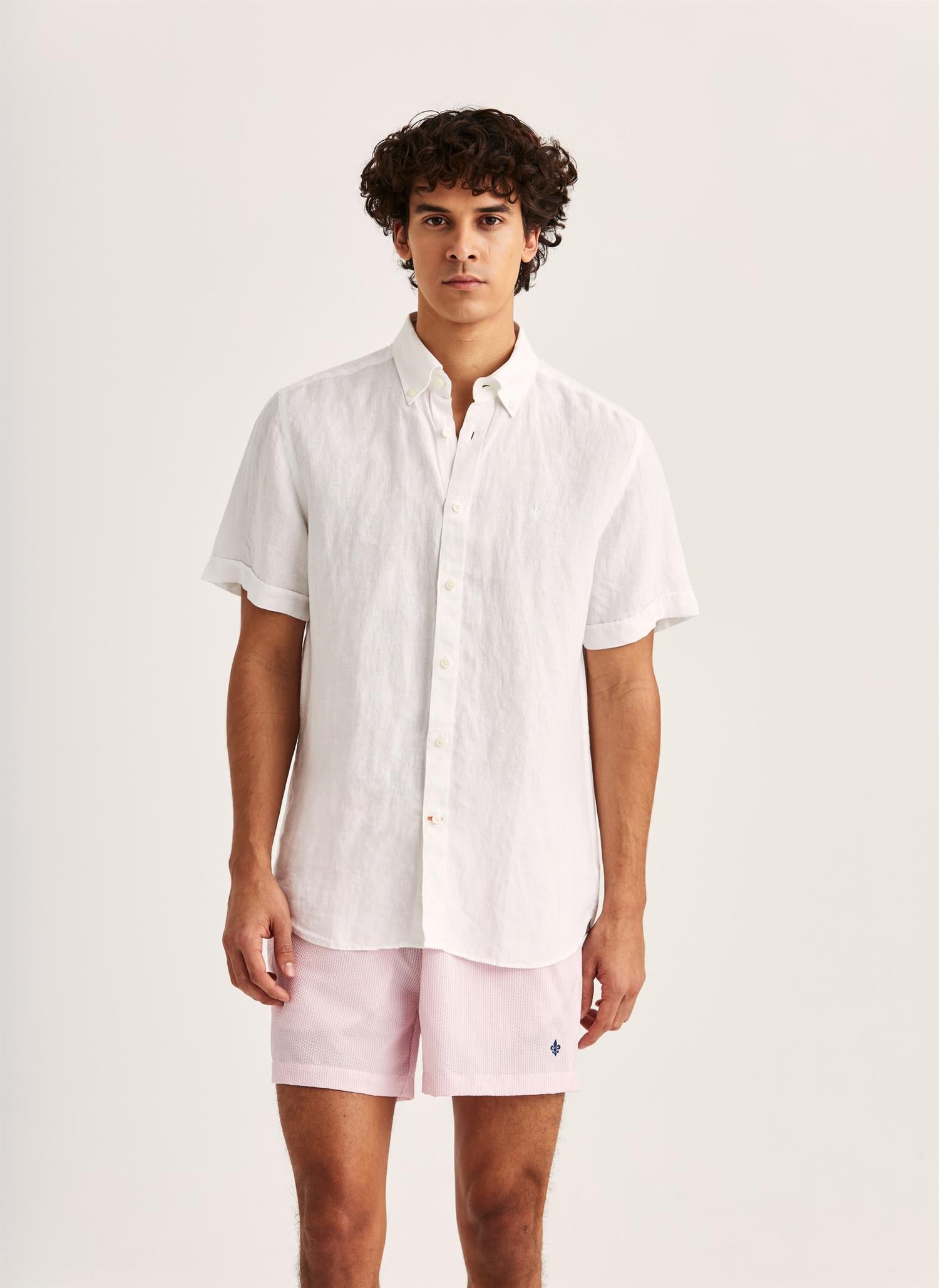 Douglas Linen SS Shirt-Classic Fit