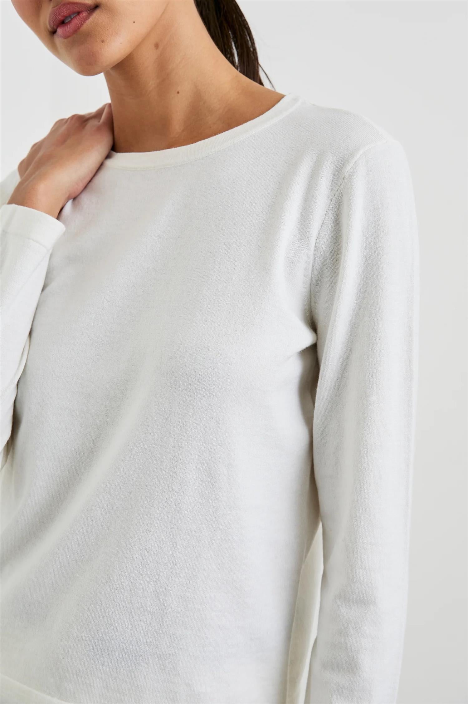 COTTON CASHMERE LONG SLEEVE TEE