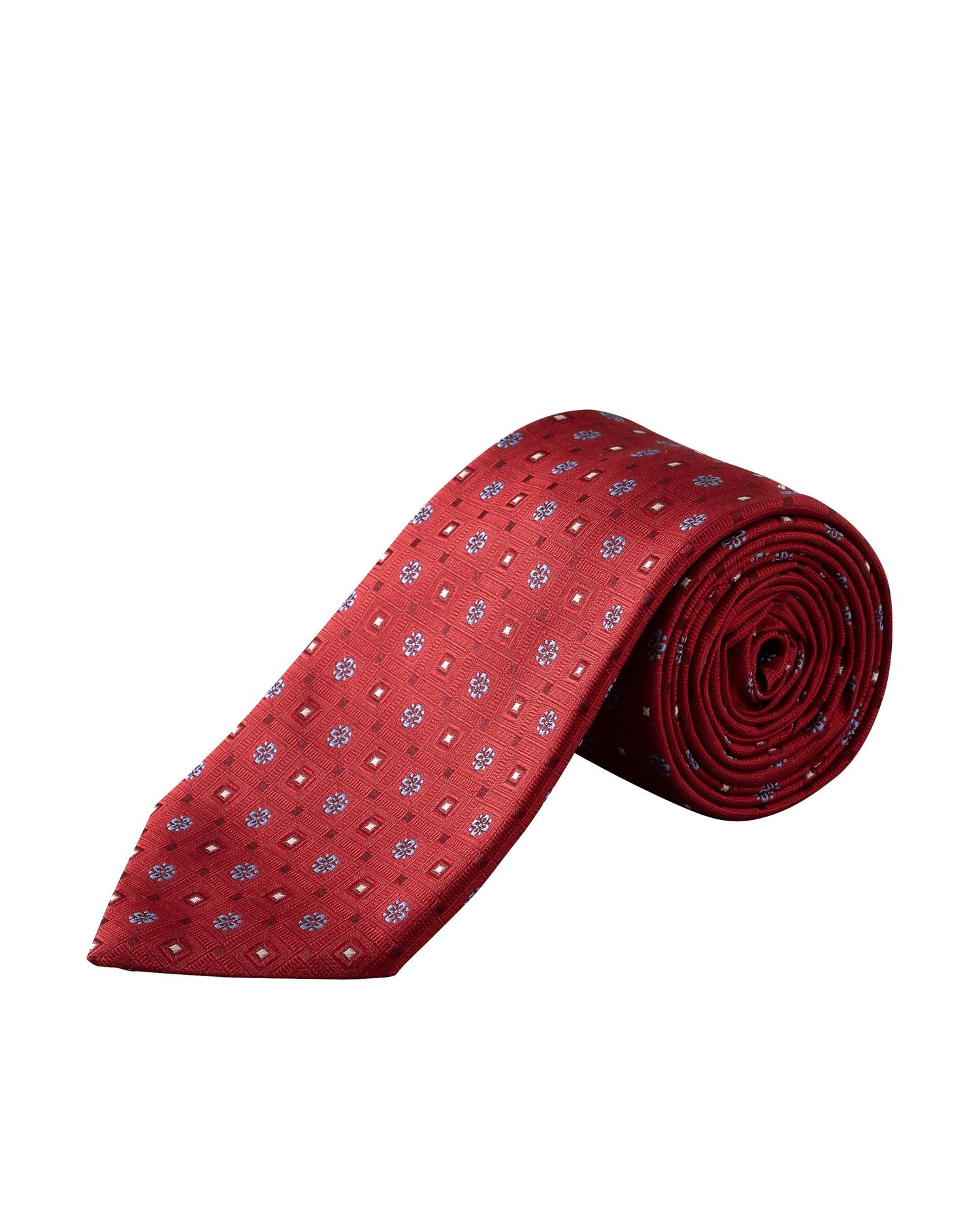 Geometric Woven Silk Tie