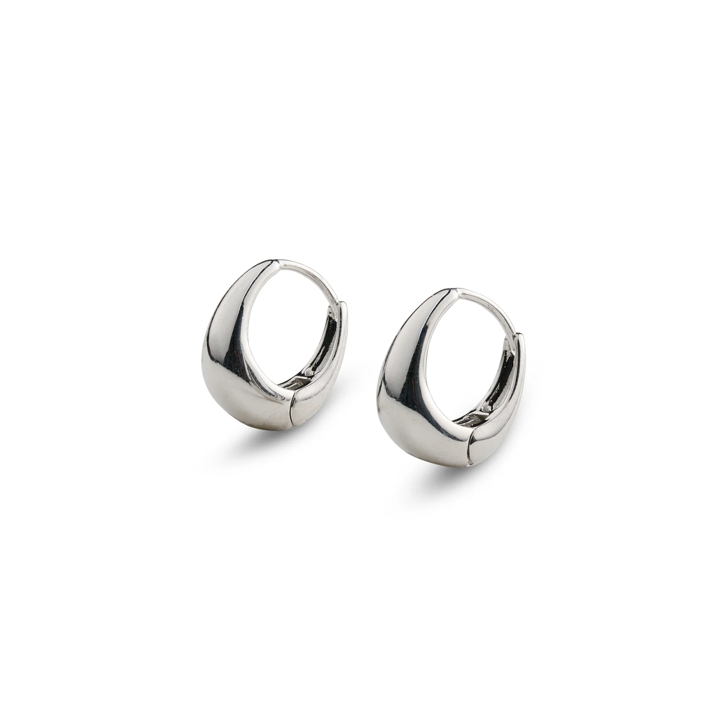 Hedvig - Classic Wide Hoop Earrings Stainless Stee - Silver