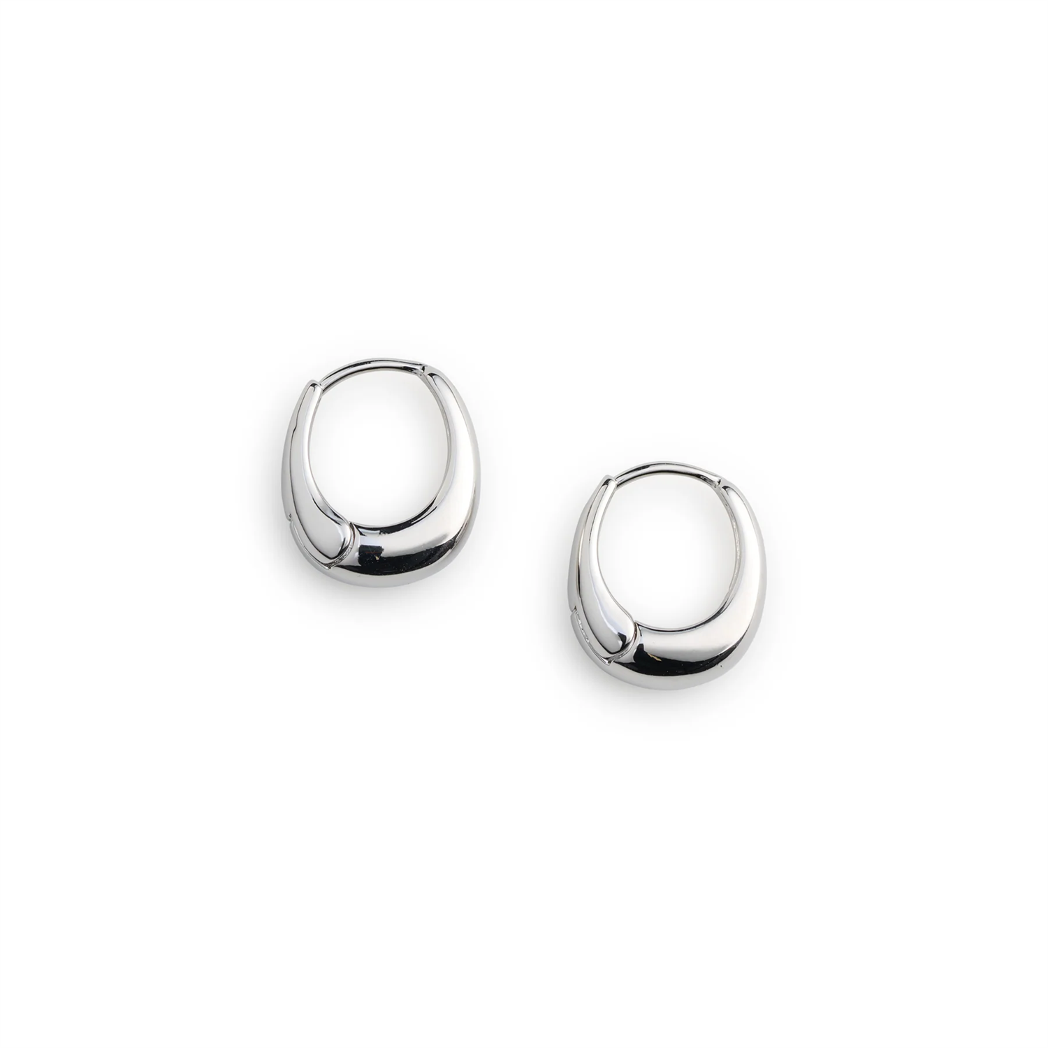 Hedvig - Classic Wide Hoop Earrings Stainless Stee - Silver