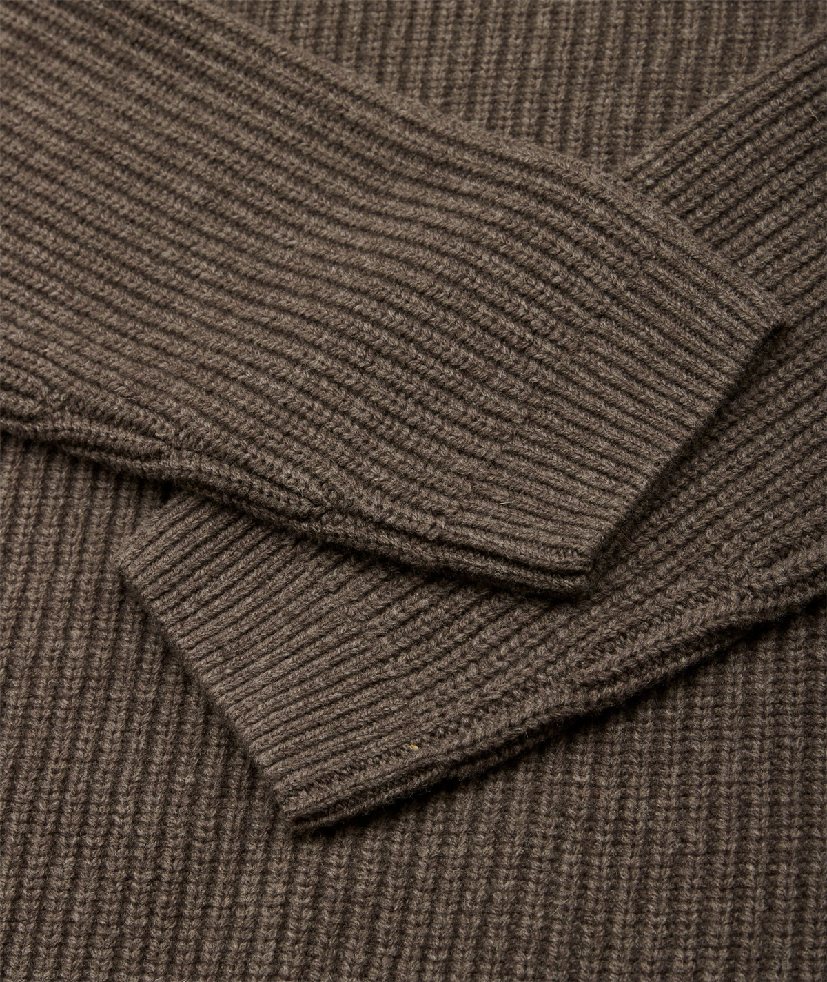 Boxy Wool Knit - Dark Taupe Melange