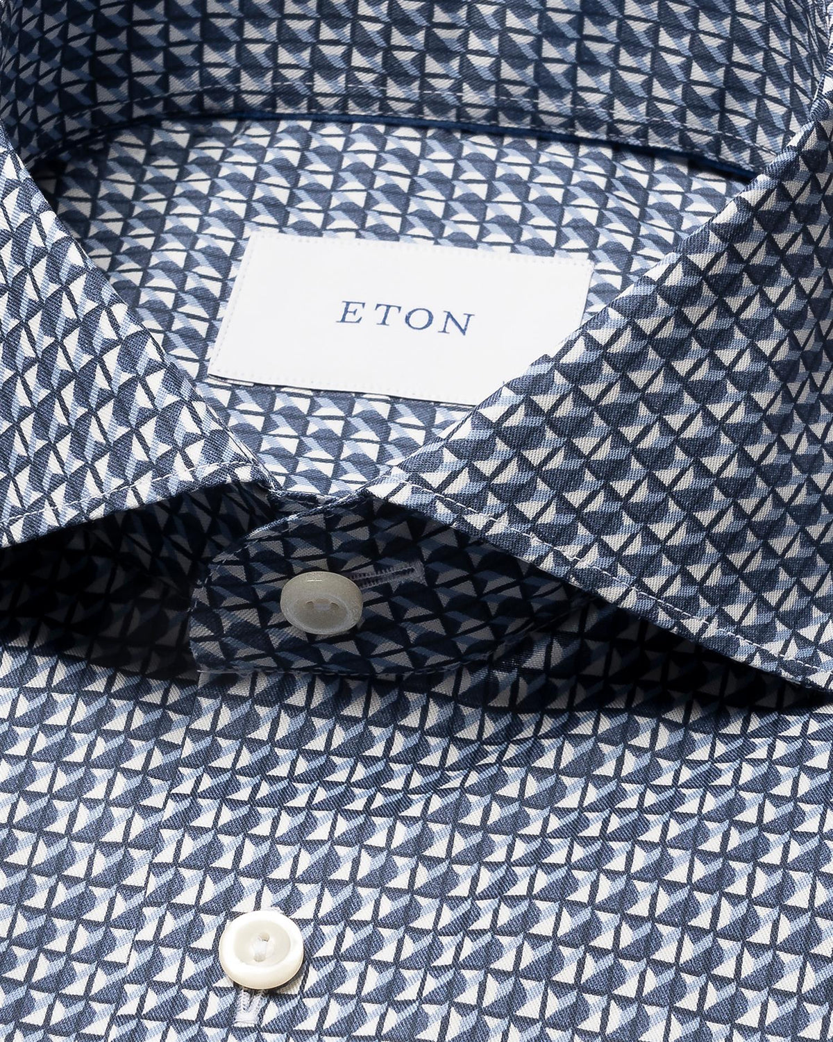 Dark blue Geometric Signature Twill Shirt