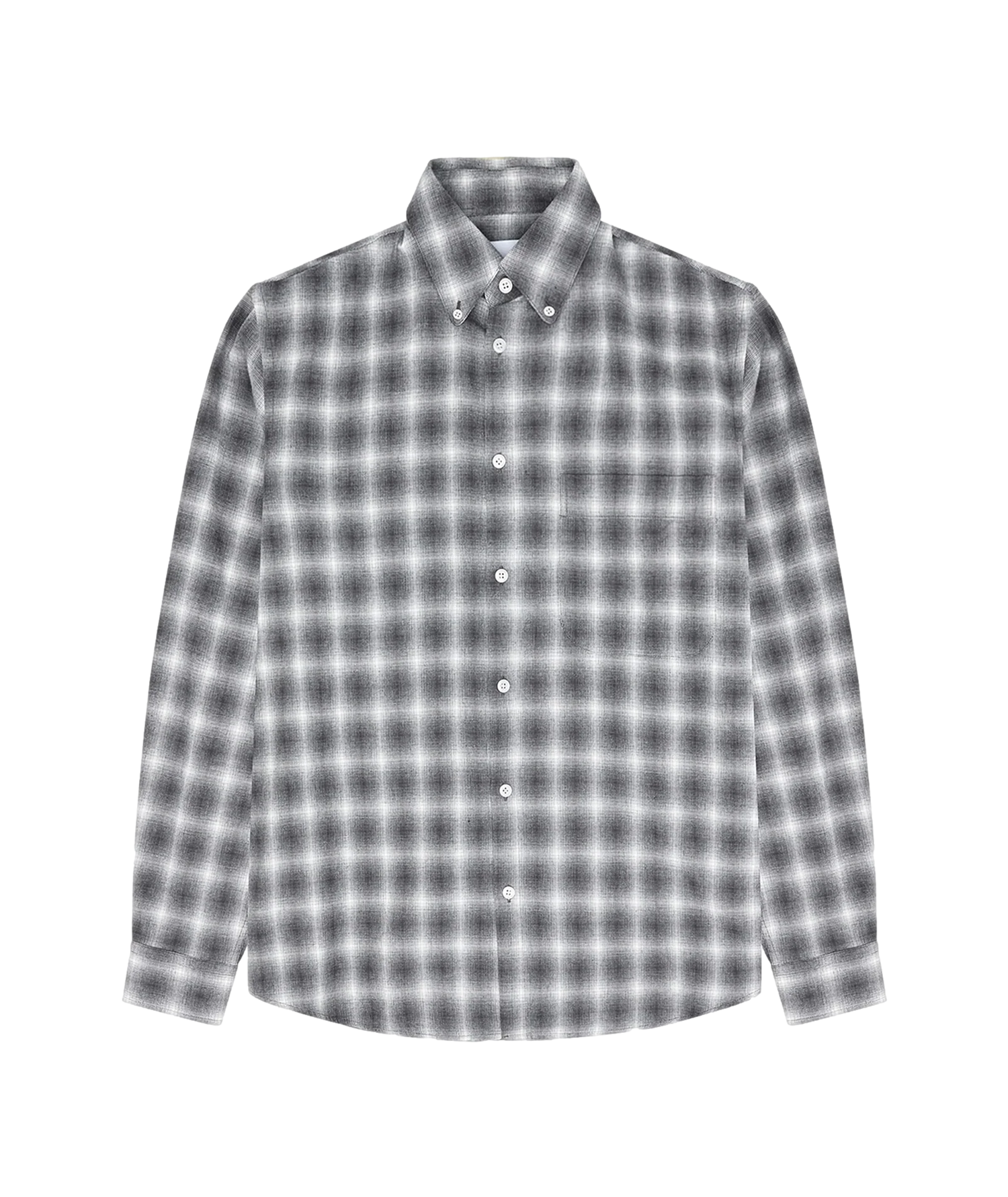 Relaxed LS Button Down Shirt - Flannel Grey Check