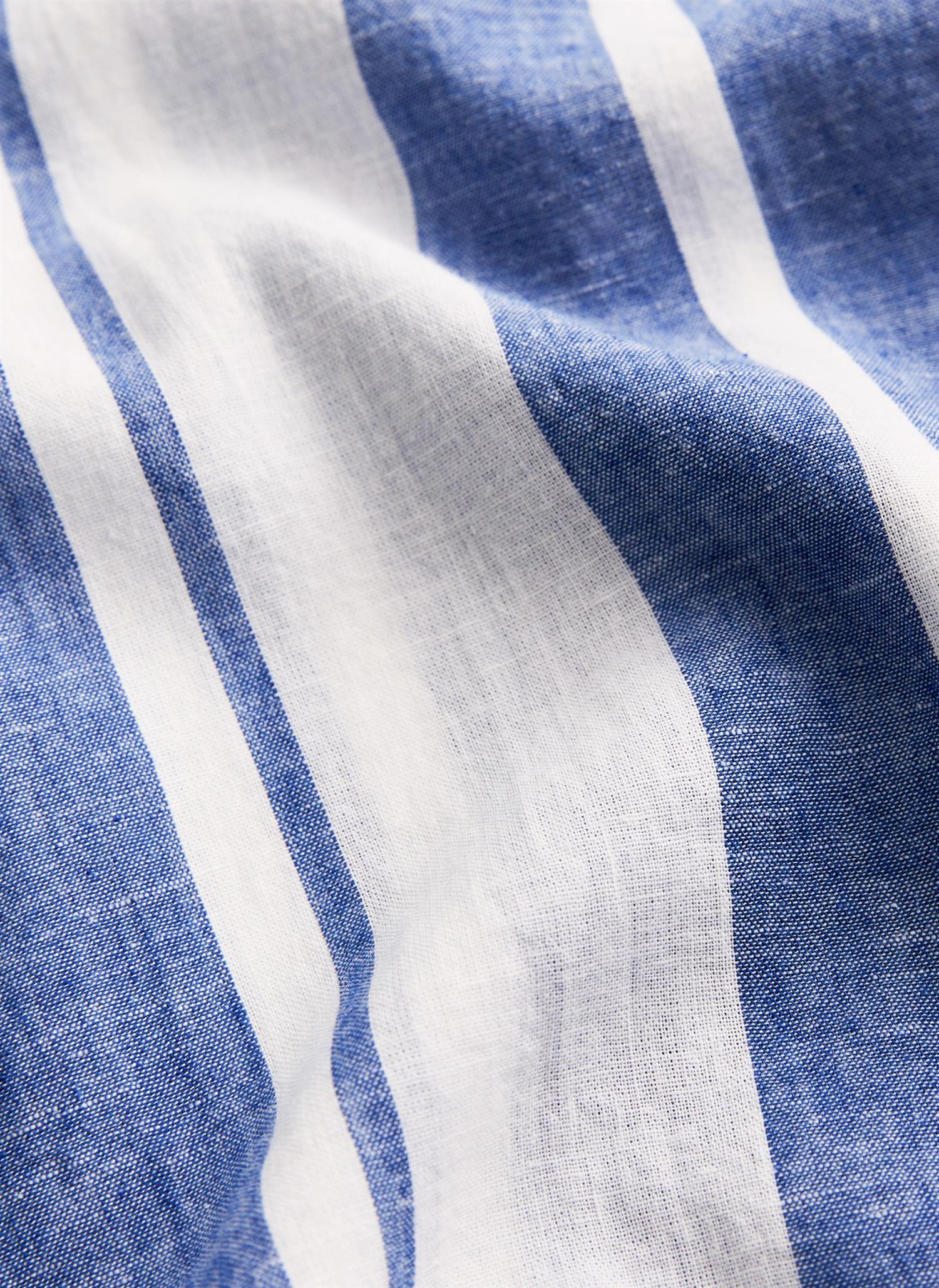 Douglas Linen Mix Stripe Shirt-Classic Fit