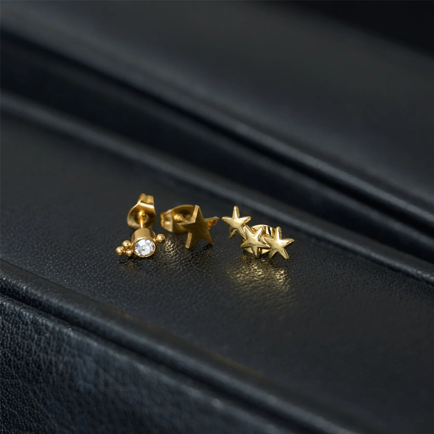 Grace - Star Mini Stud Earrings Stainless Steel - Gold