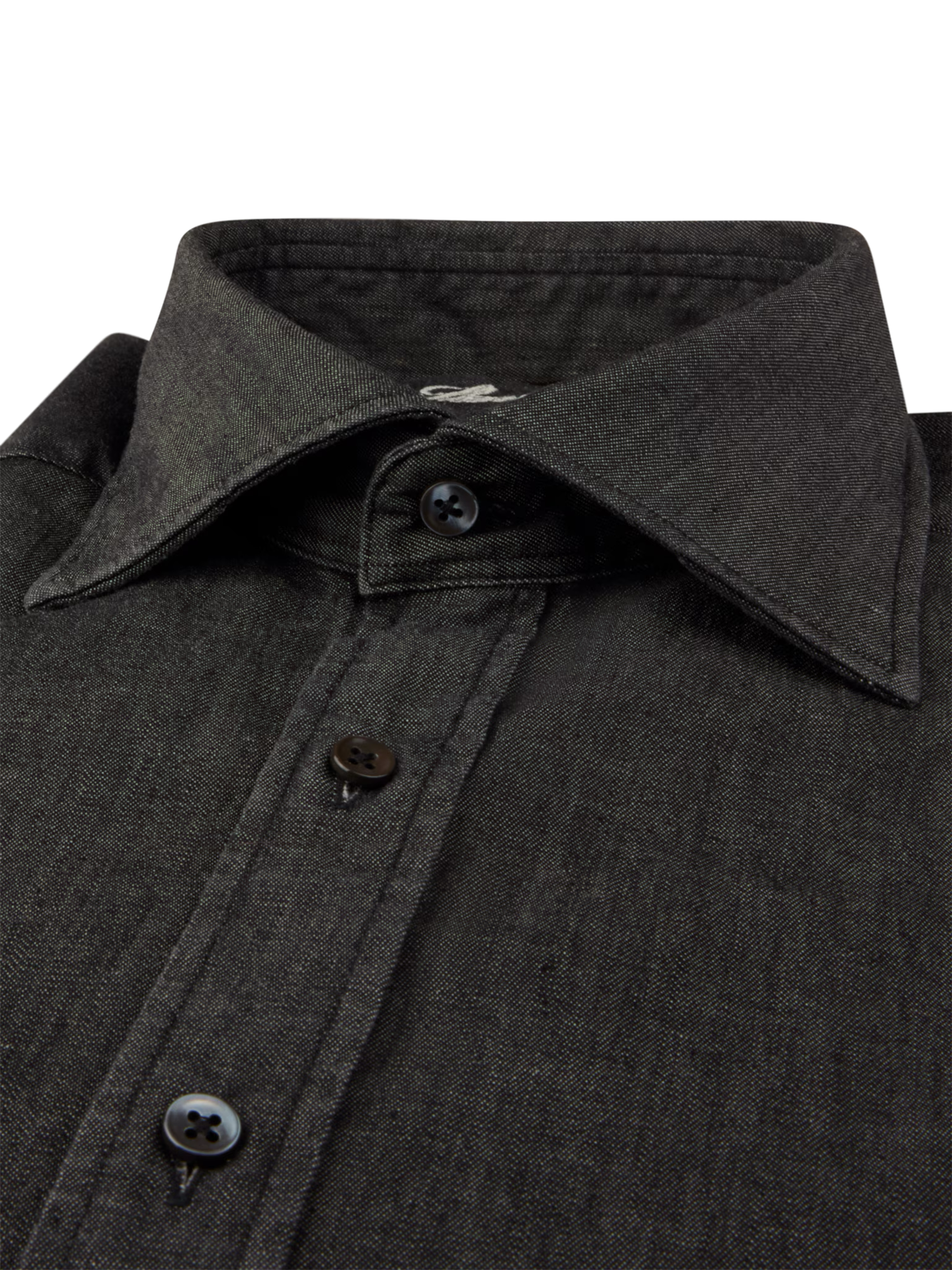 Avslappet Svart skjorte i denimstretch