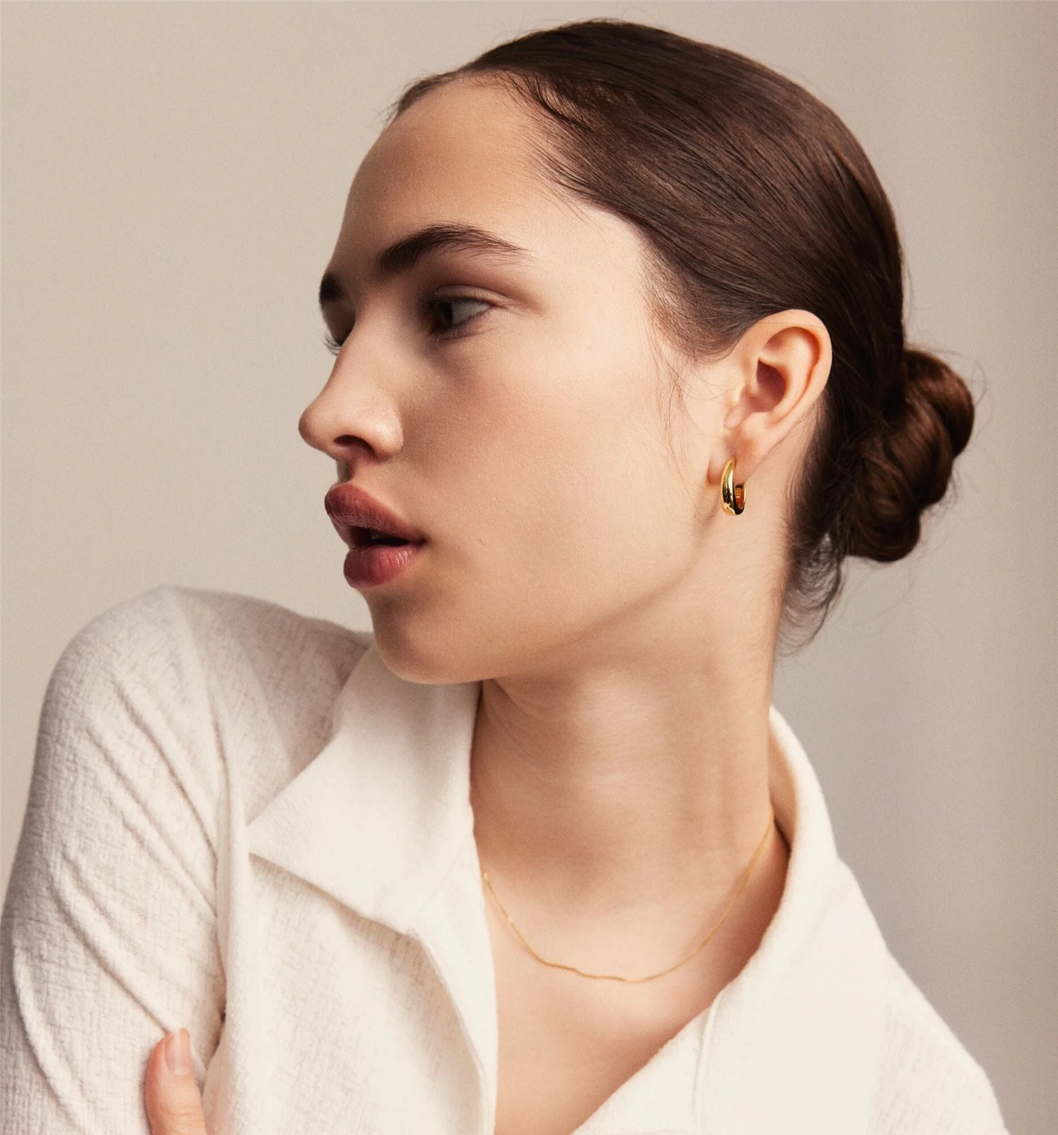 Store Firenze Hoops med diamanter