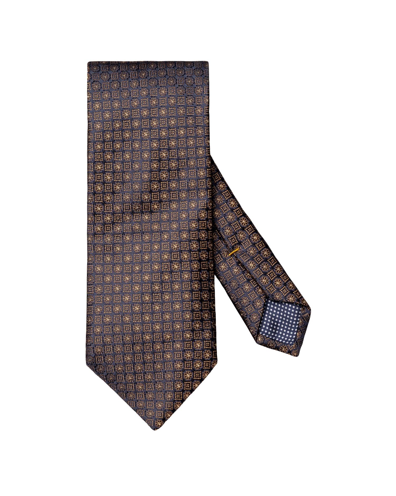 Yellow Medallion Woven Silk Tie