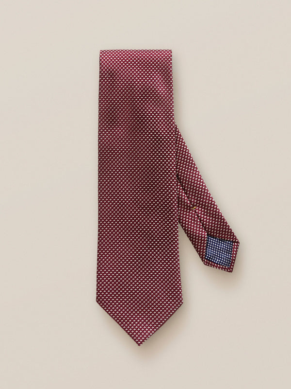 Red Geometric Woven Tie