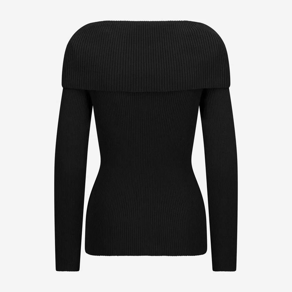 Klara Svart off shoulder-topp