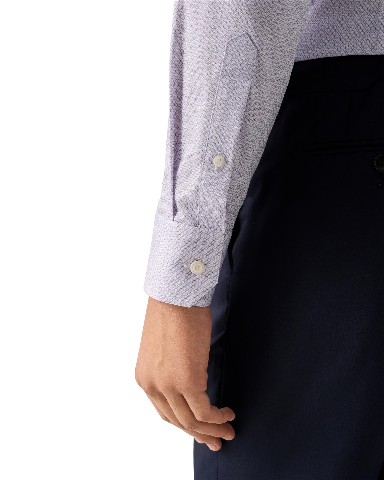 Contemporary Geometric Signature Twill Shirt