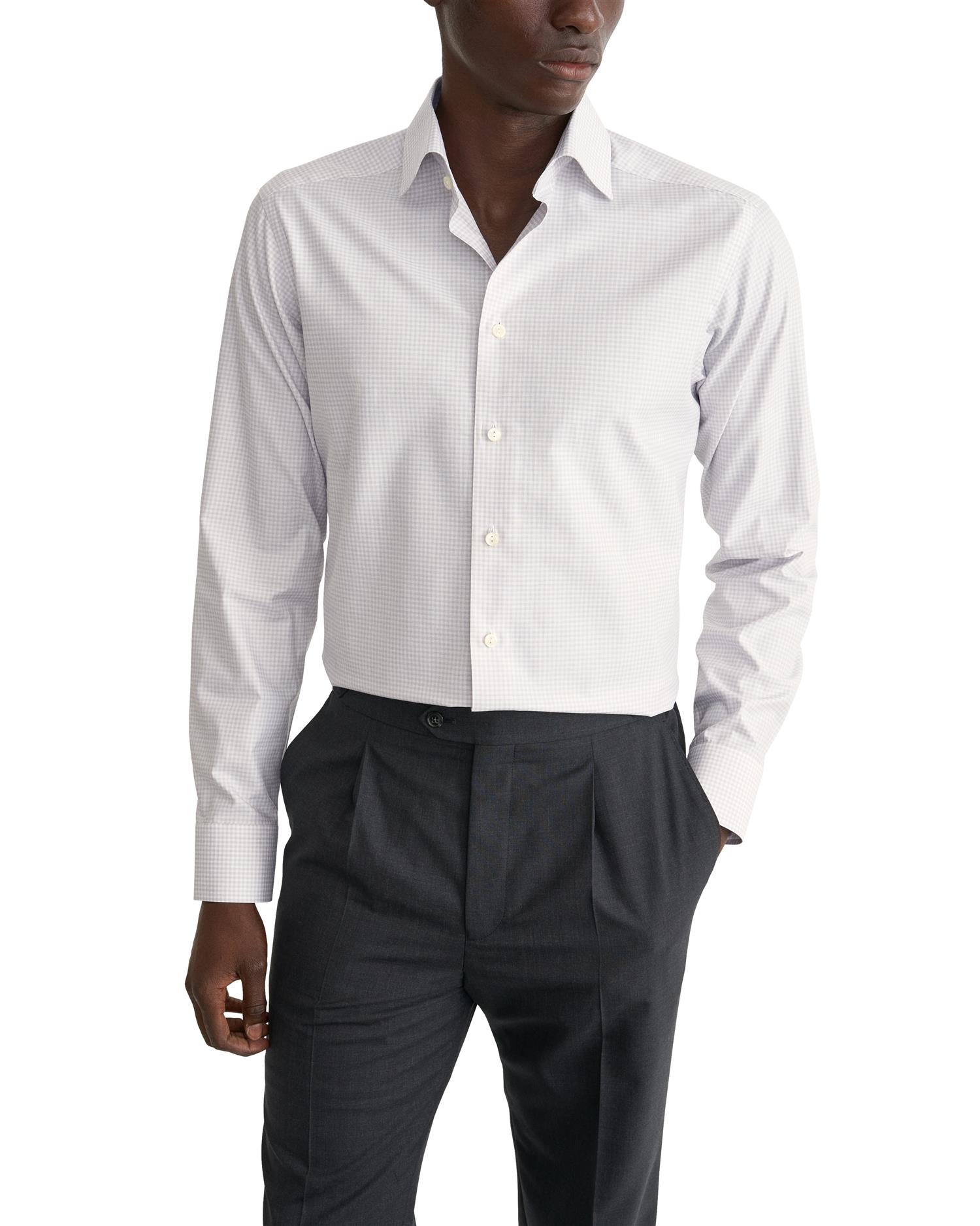 Beige Check Twill Shirt