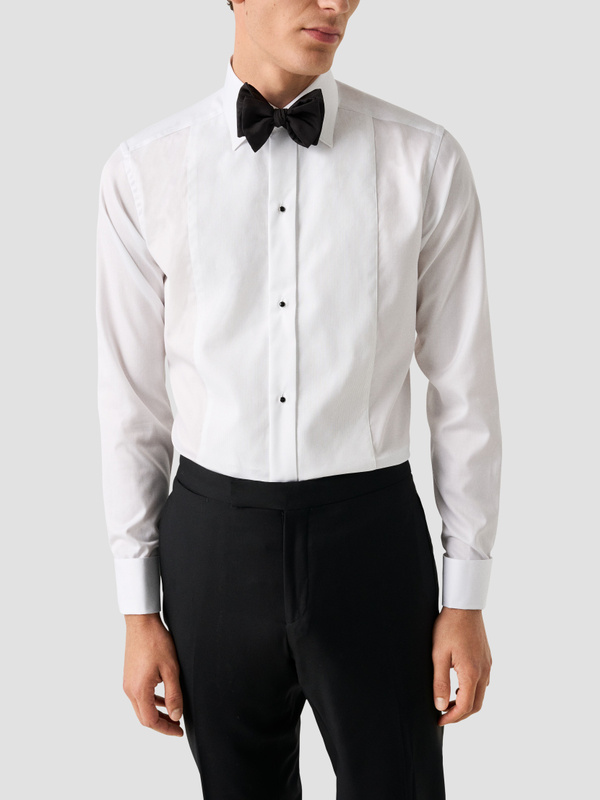 Slim FitWhite Striped Tux Shirt