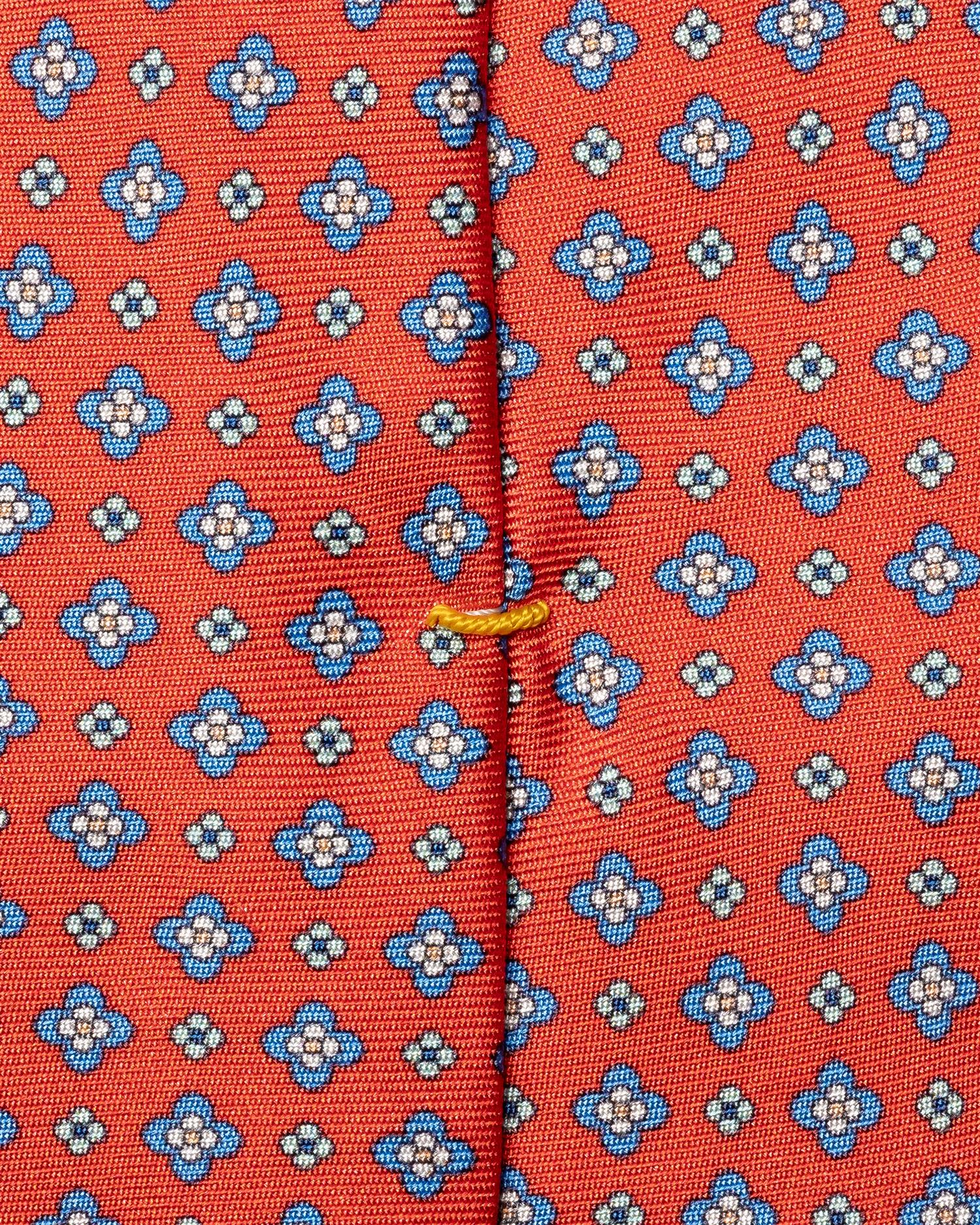 Floral Print Silk Tie