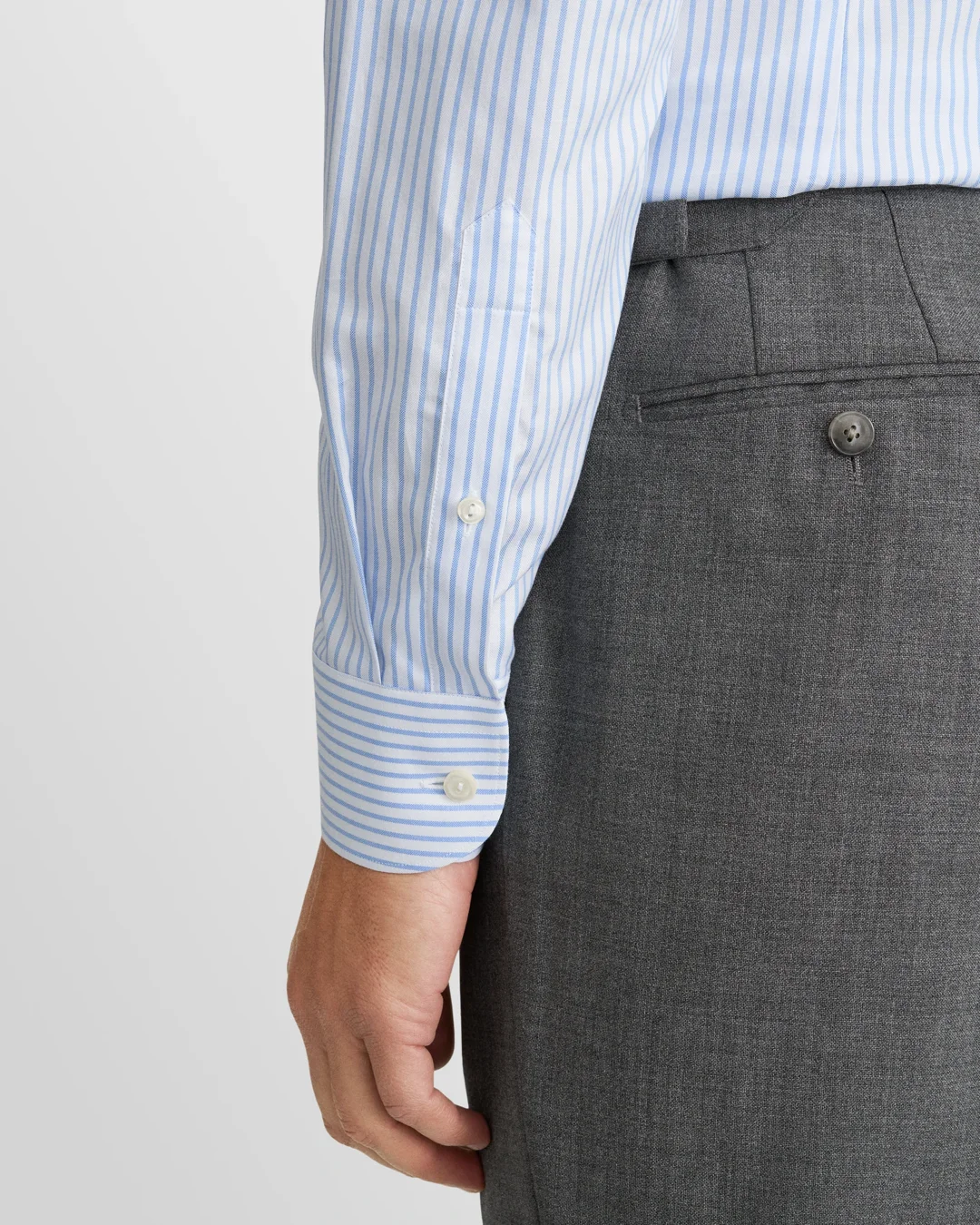 Light blue Striped Signature Oxford Shirt