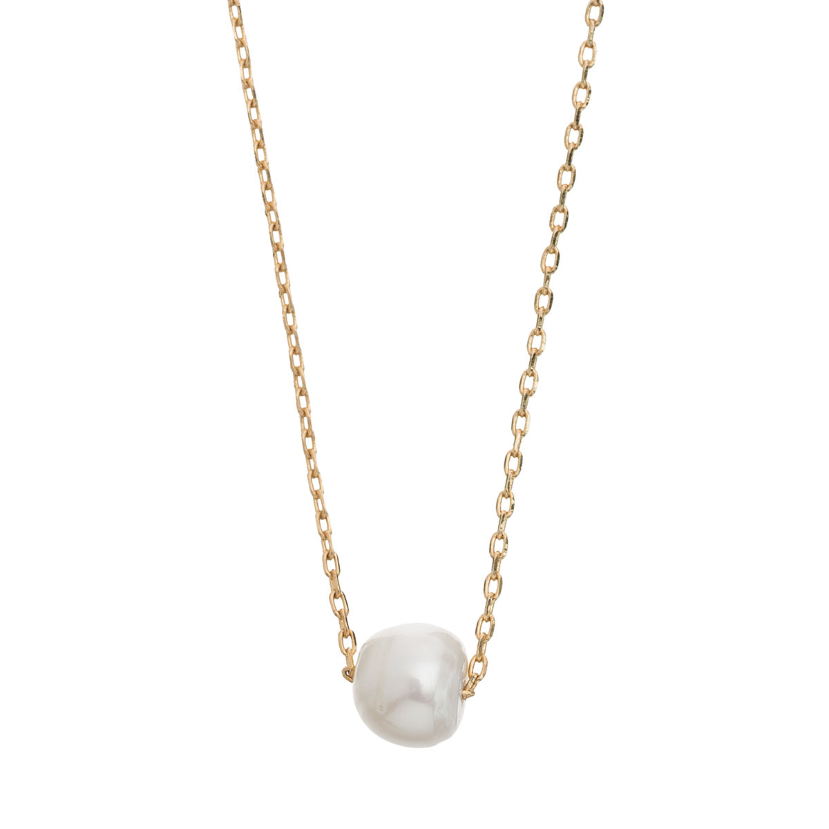 Delicate Pearl Necklace - Gold