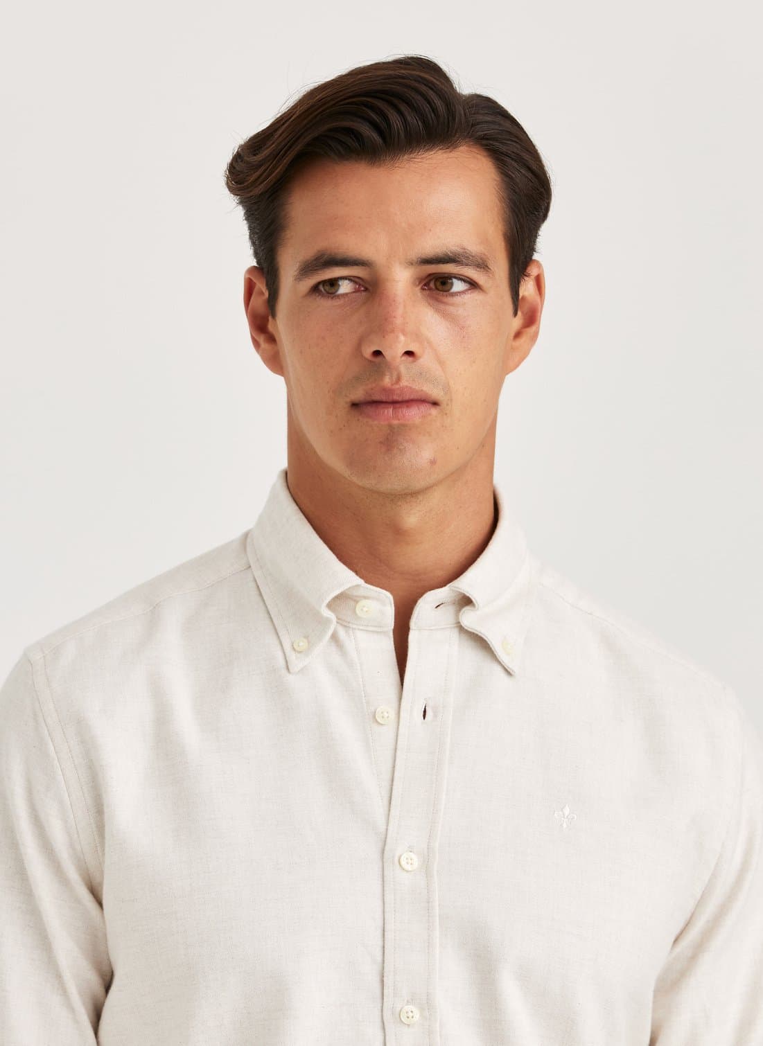 Twill Flannel Shirt-Slim Fit